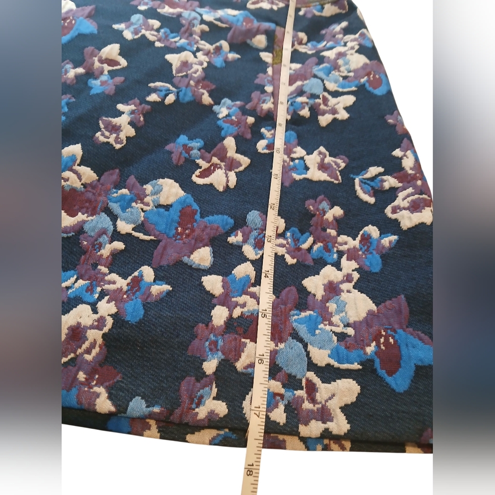 Maeve Floral Patchwork Blue Pink Mini Skirt Woman… - image 7